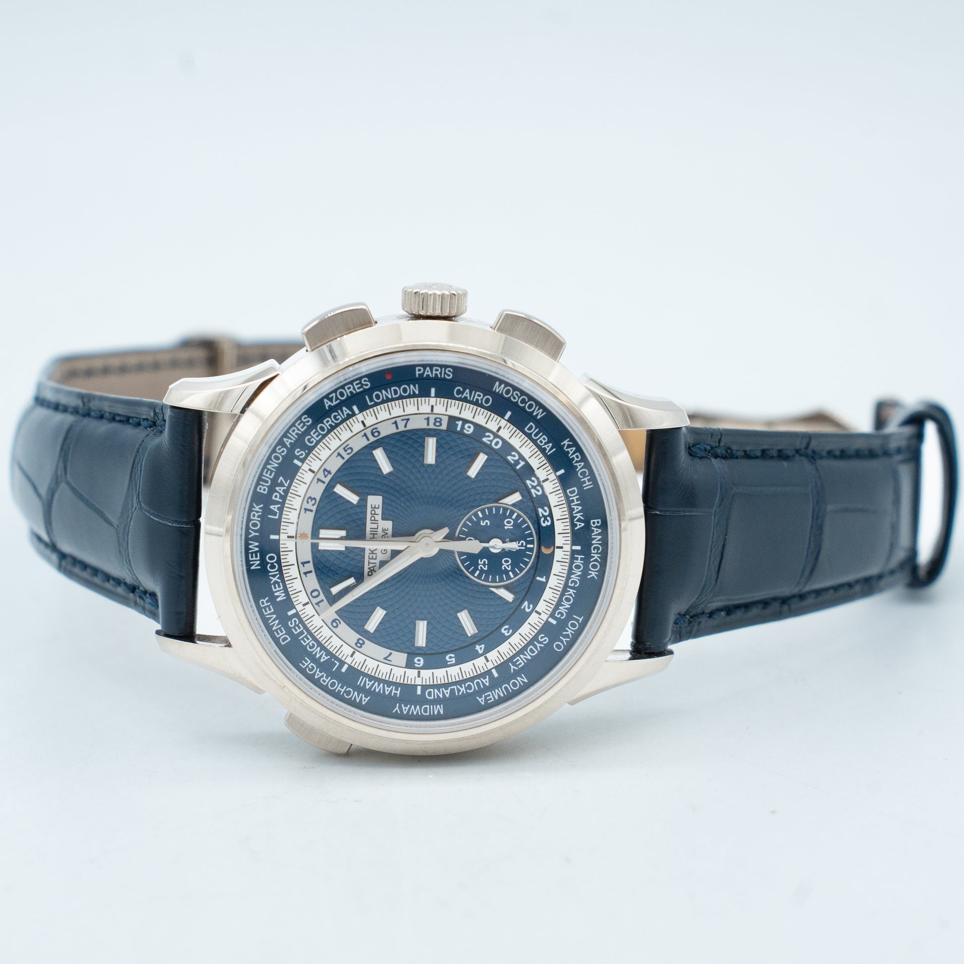 Patek Philippe World Time Chronograph 5930G-010 Blue Dial
