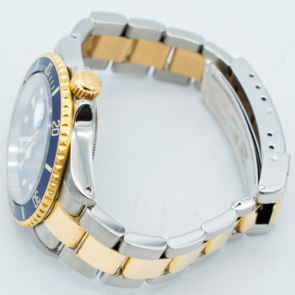 Rolex Submariner Date 16613 40mm Blue Two-Tone 18K Yellow Gold Stainless