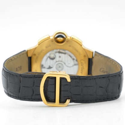 Cartier Ballon Bleu W6920007 44mm 18K Yellow Gold Silver Dial