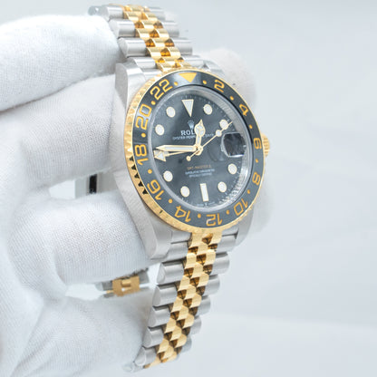 Rolex GMT-Master II Bumblebee 126713GRNR Jubilee Black Dial 40mm