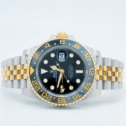 Rolex GMT-Master II Bumblebee 126713GRNR Jubilee Black Dial 40mm