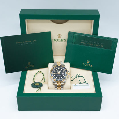 Rolex GMT-Master II Bumblebee 126713GRNR Jubilee Black Dial 40mm