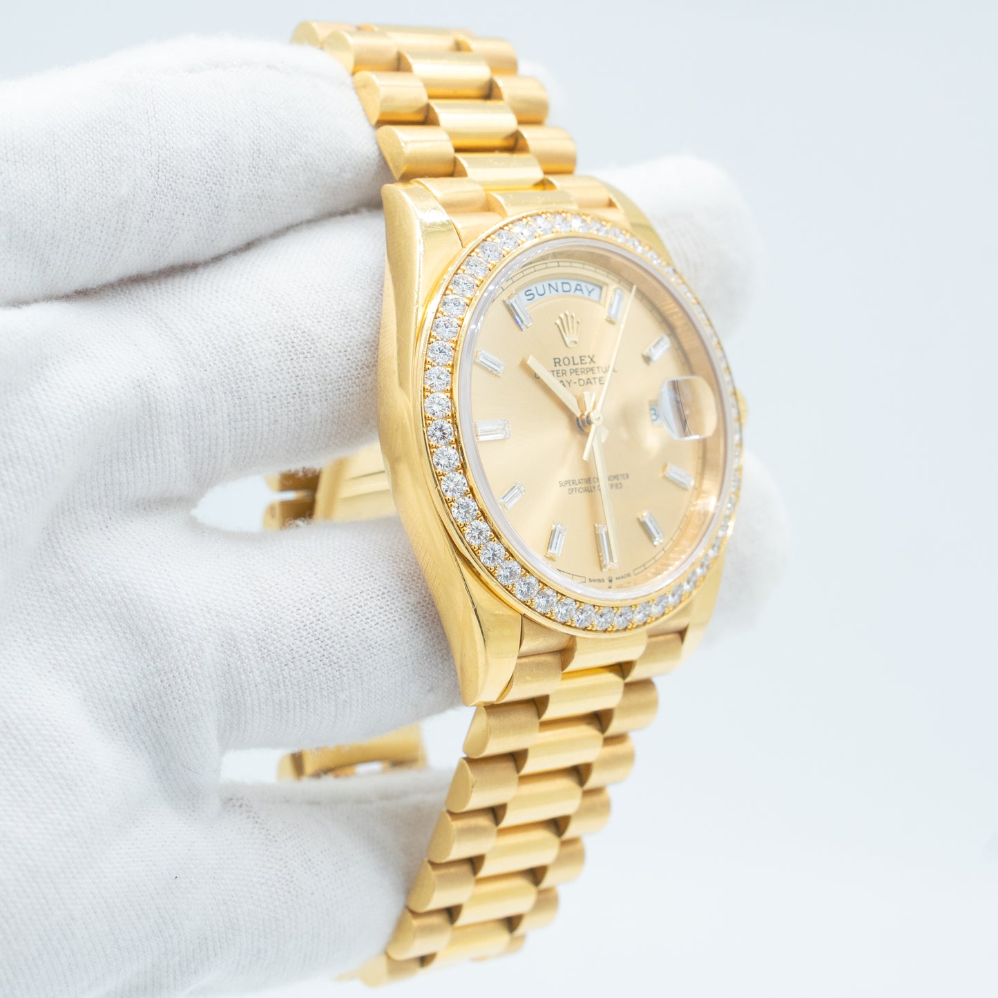 Rolex Day-Date 40mm President 228348 Factory Diamonds