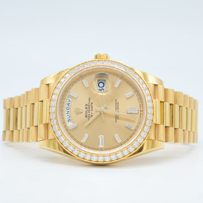 Rolex Day-Date 40mm President 228348 Factory Diamonds