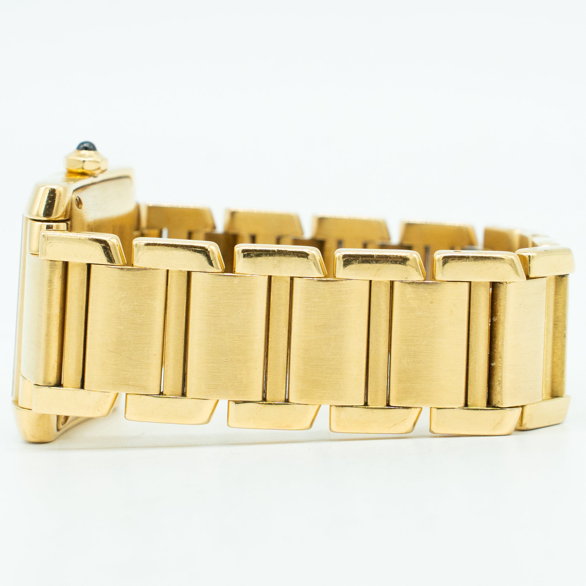 Cartier Tank Francaise 1840 Yellow Gold Ladies Watch White Dial
