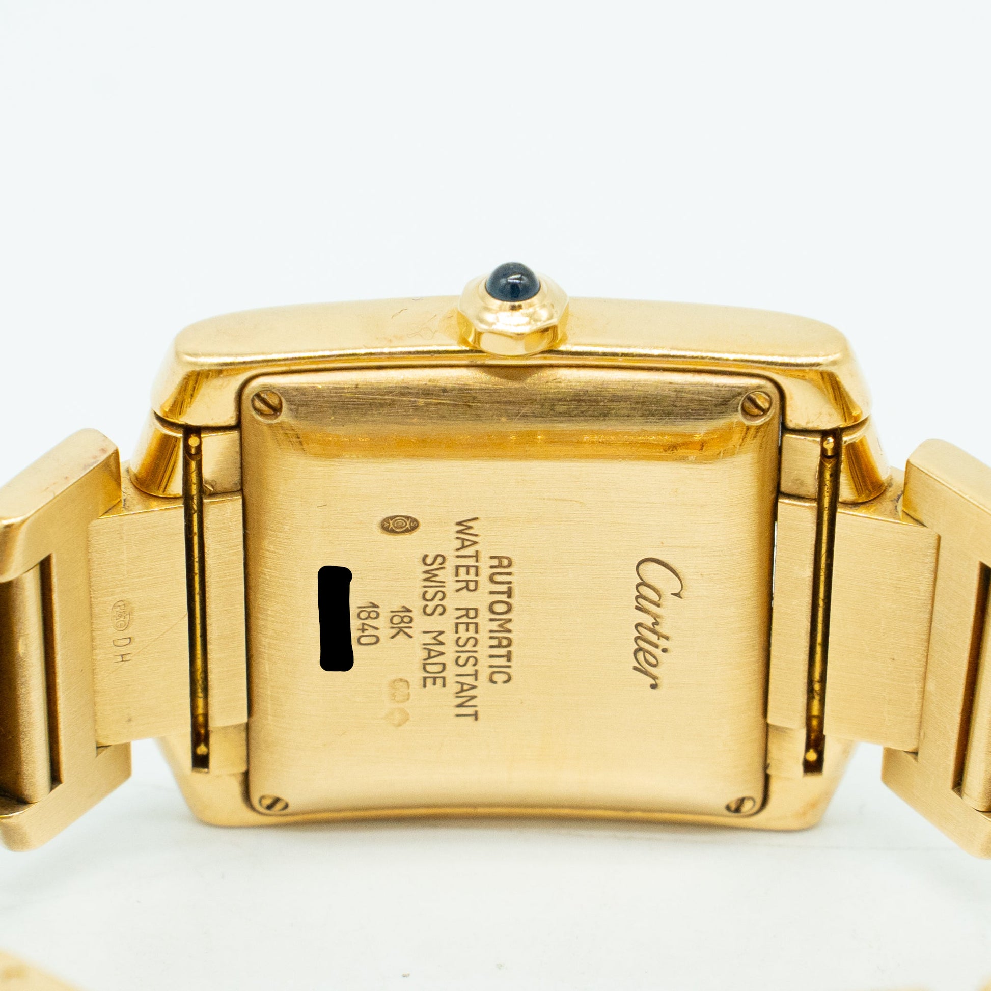 Cartier Tank Francaise 1840 Yellow Gold Ladies Watch White Dial