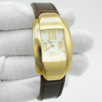 Chopard La Strada 18k Rose Gold Leather Quartz Silver Ladies Watch 419255-0001