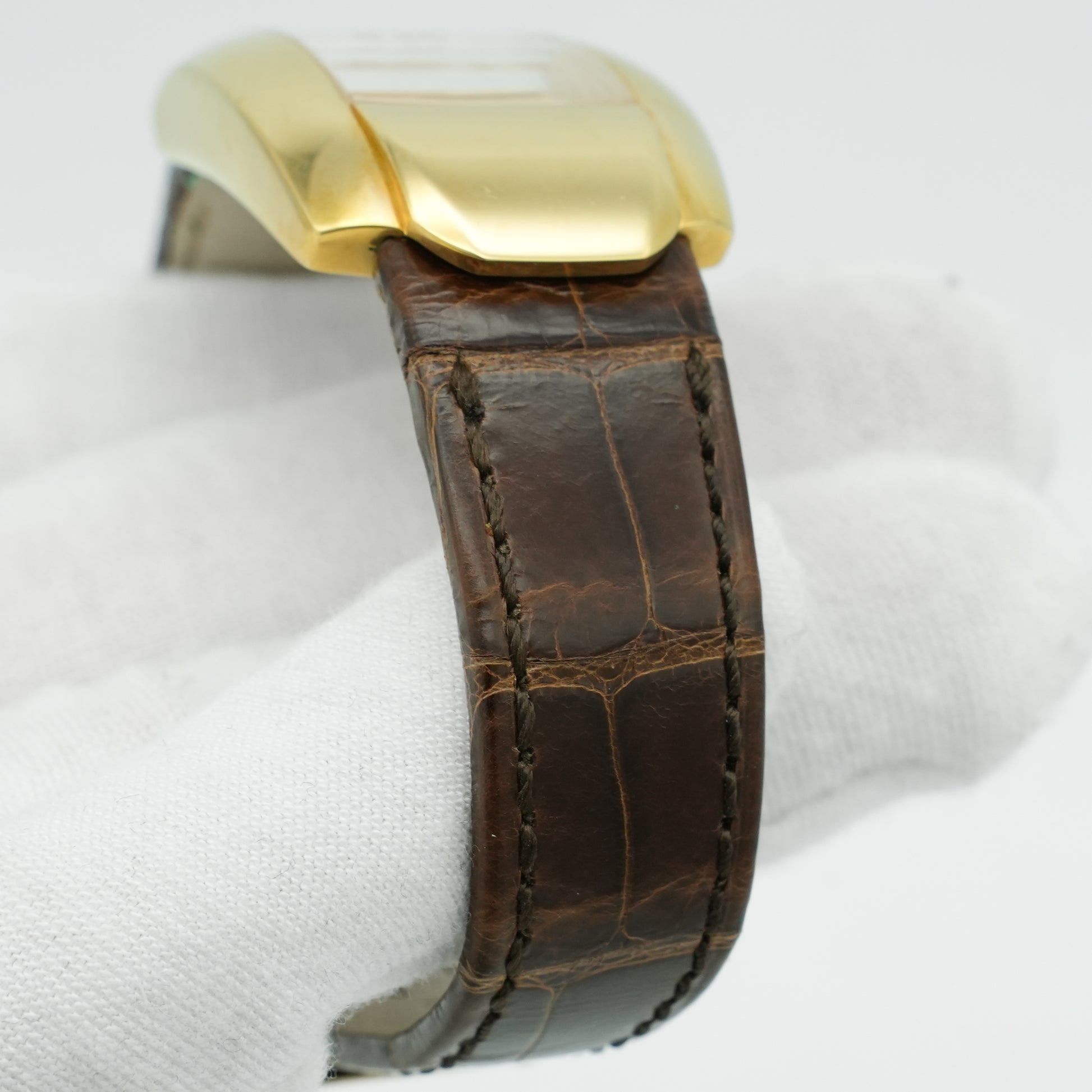 Chopard La Strada 18k Rose Gold Leather Quartz Silver Ladies Watch 419255-0001
