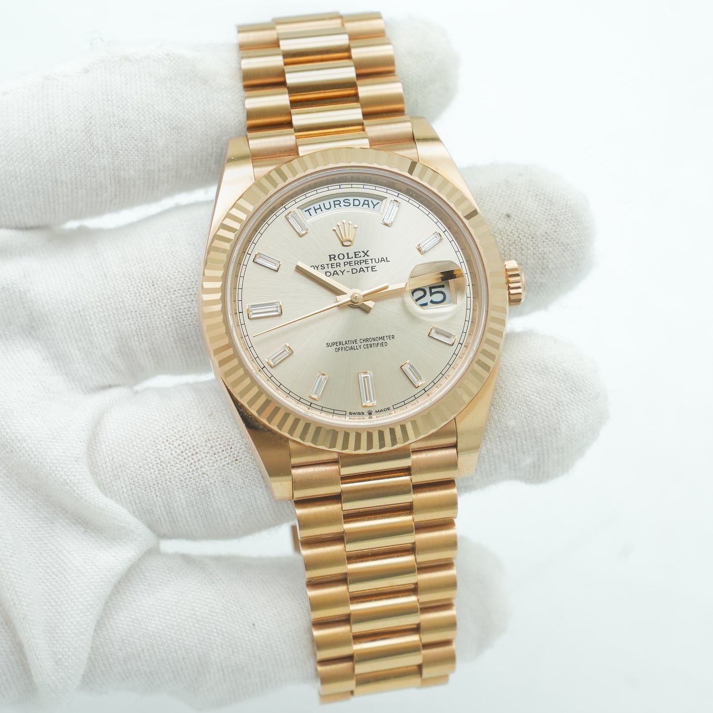 Rolex Day Date 40mm Sundust Dial 228235