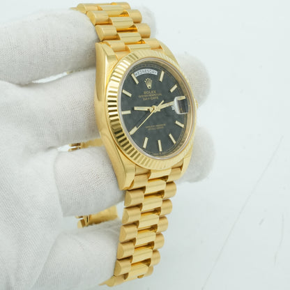 Rolex Day-Date 40 President 228238 Black Stick Yellow Gold