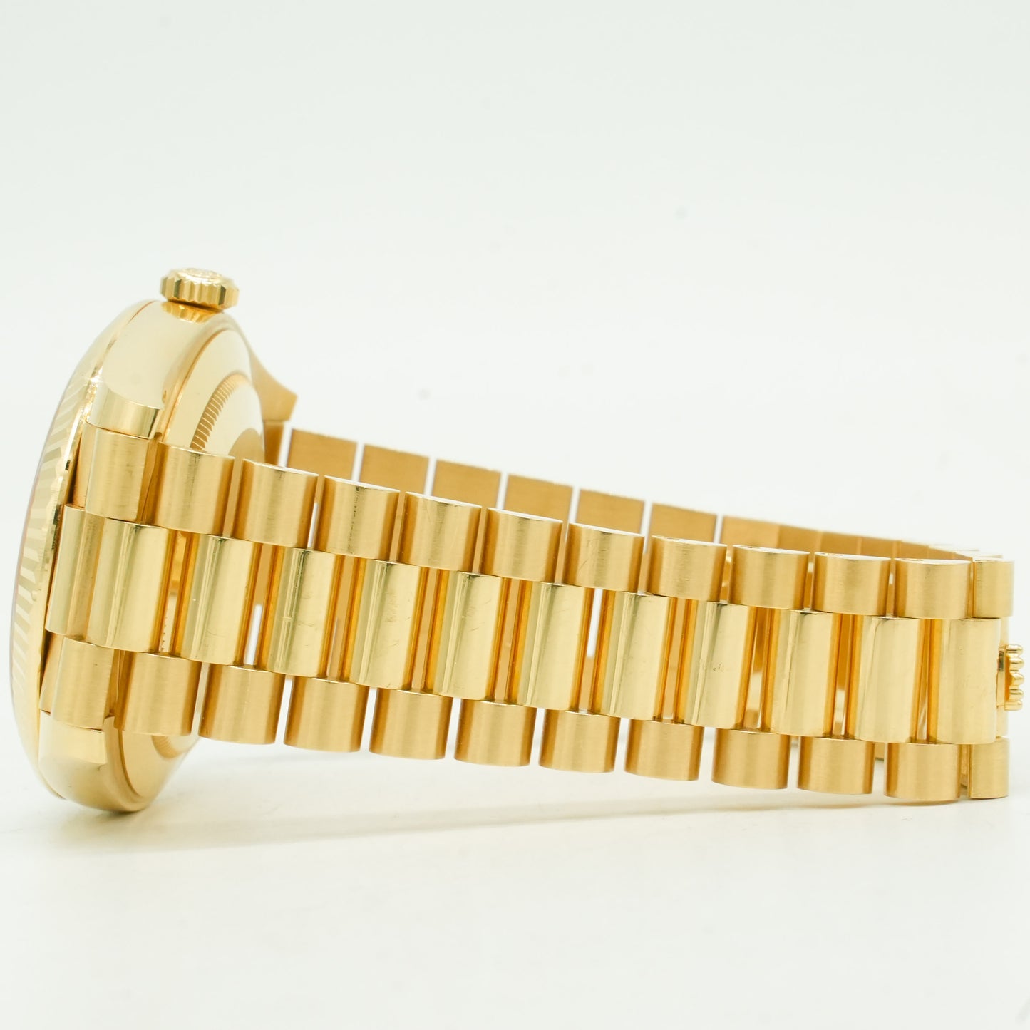 Rolex Day-Date II President 41mm Silver Roman 18K Yellow Gold 218238