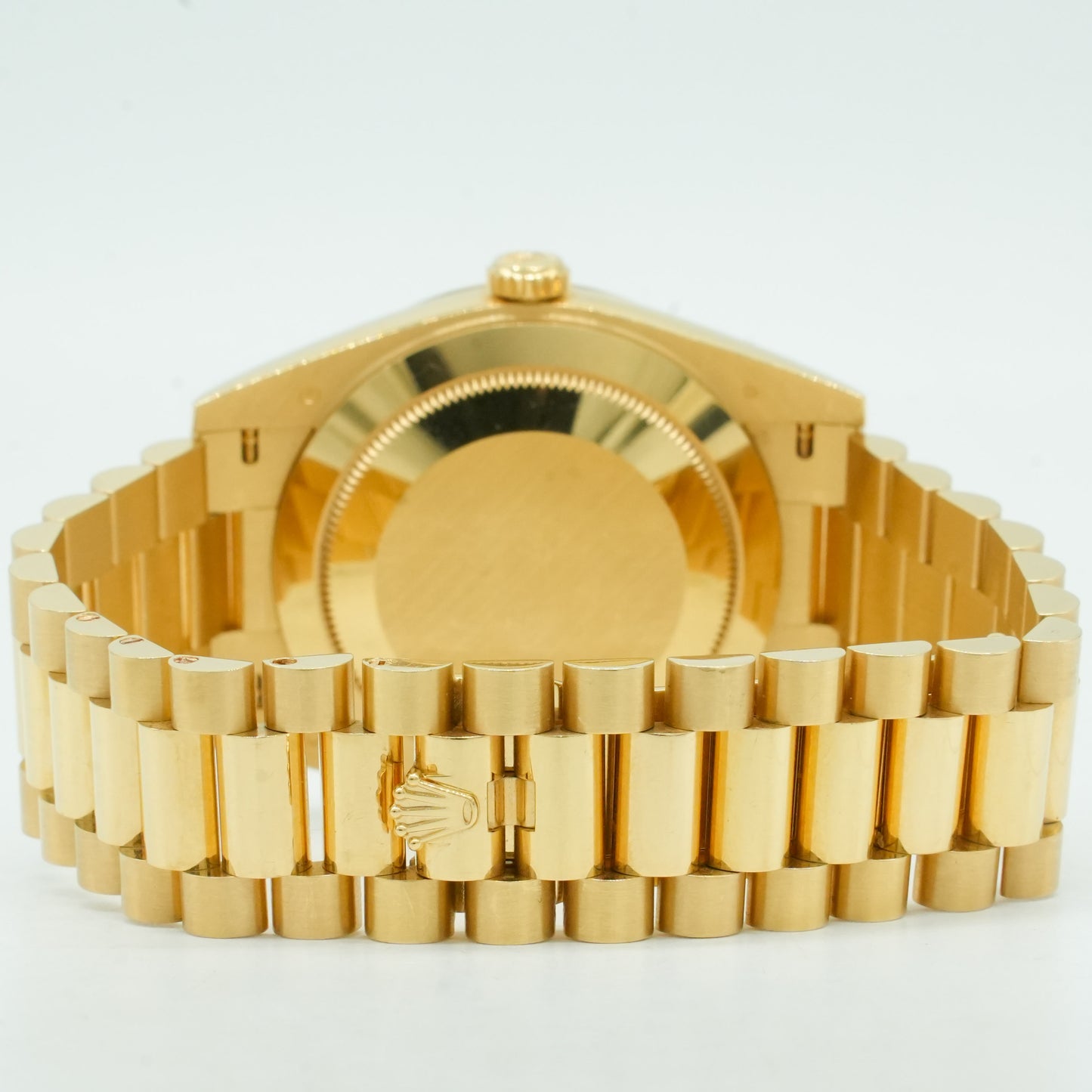 Rolex Day-Date II President 41mm Silver Roman 18K Yellow Gold 218238