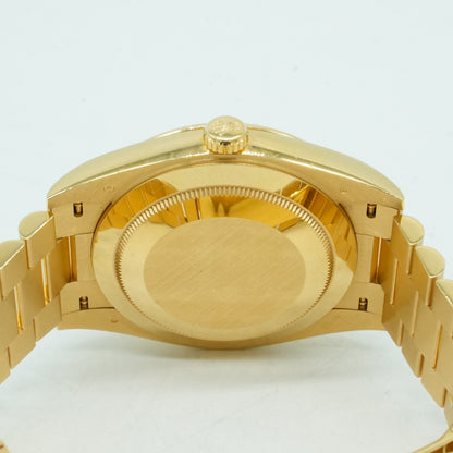 Rolex Day-Date II President 41mm Silver Roman 18K Yellow Gold 218238