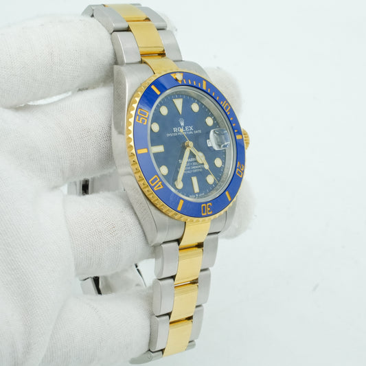 Rolex Submariner Date 18k Yellow Gold/Steel Ceramic Blue 41mm 126613lb