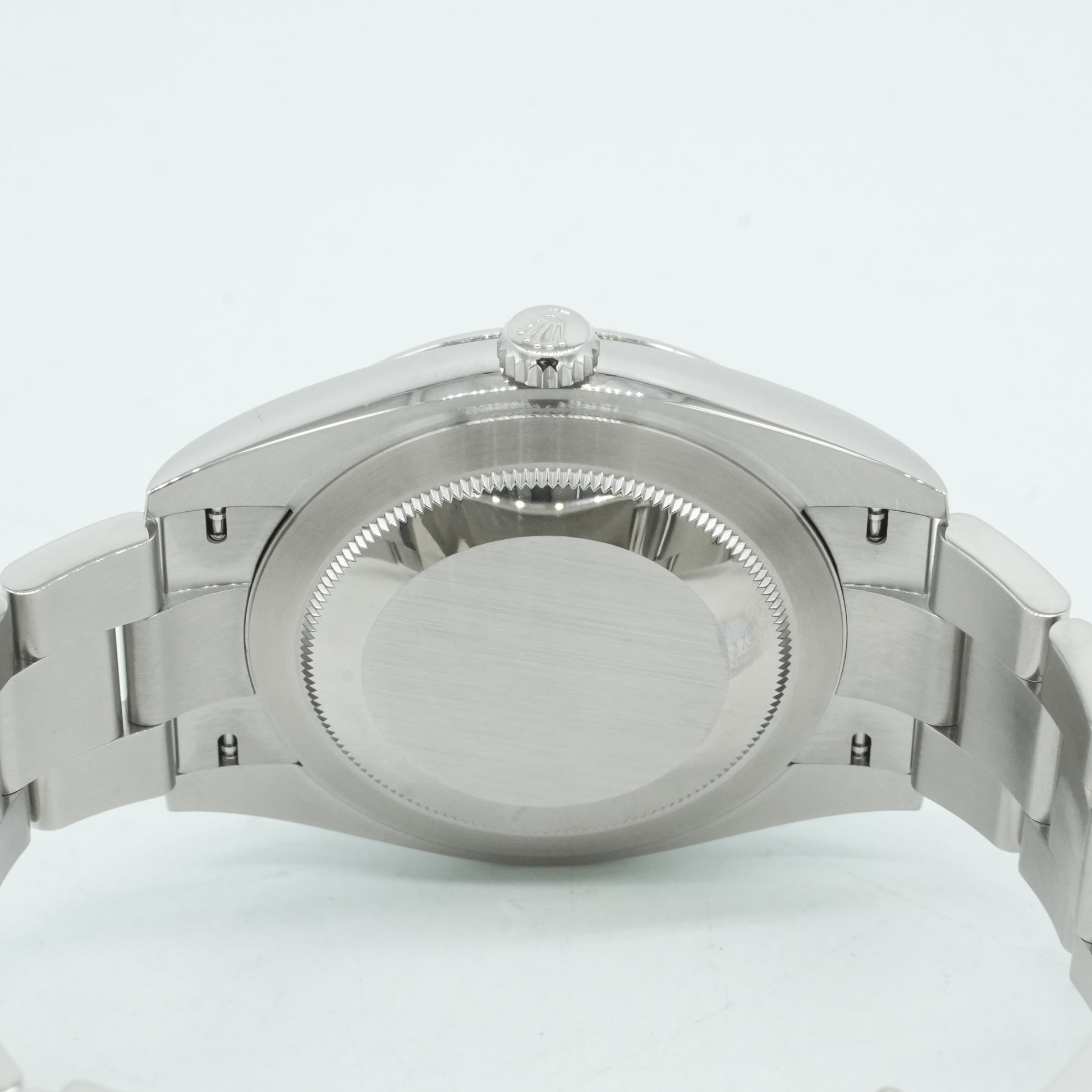 Rolex 41mm DateJust Steel Watch w/Black Dial & Fluted Bezel 116334