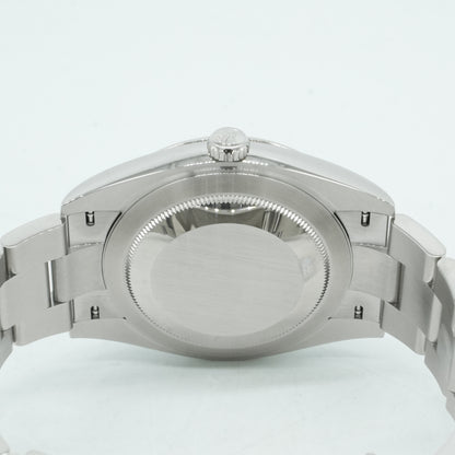Rolex 41mm DateJust Steel Watch w/Black Dial & Fluted Bezel 116334