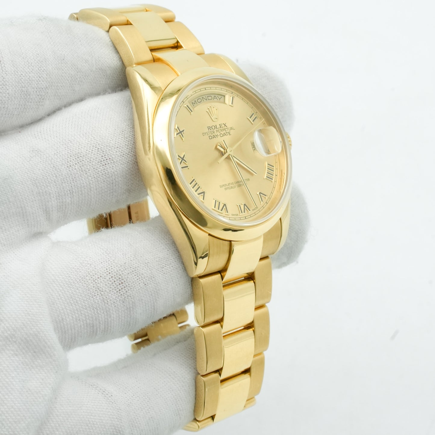 Rolex 18K Yellow Gold 36mm Day-Date President 118208