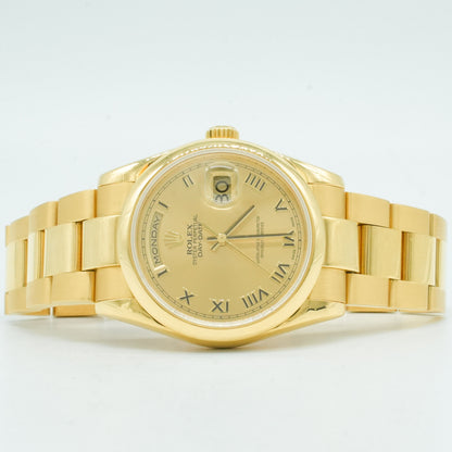 Rolex 18K Yellow Gold 36mm Day-Date President 118208