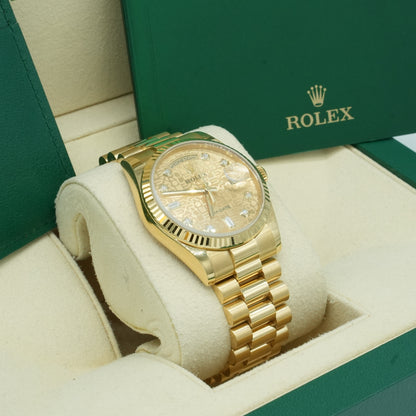 Rolex Day-Date 36mm 118238 Yellow Shell Computer/Diamond