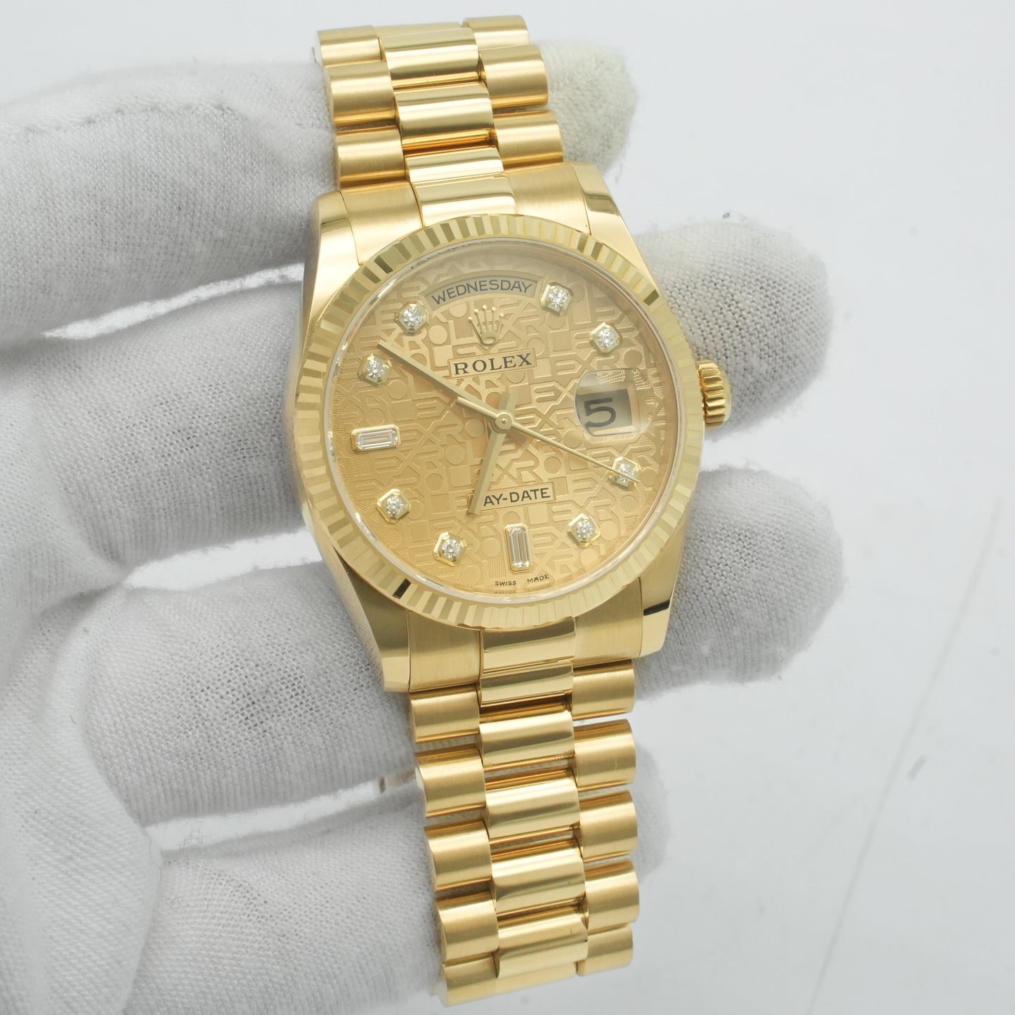 Rolex Day-Date 36mm 118238 Yellow Shell Computer/Diamond