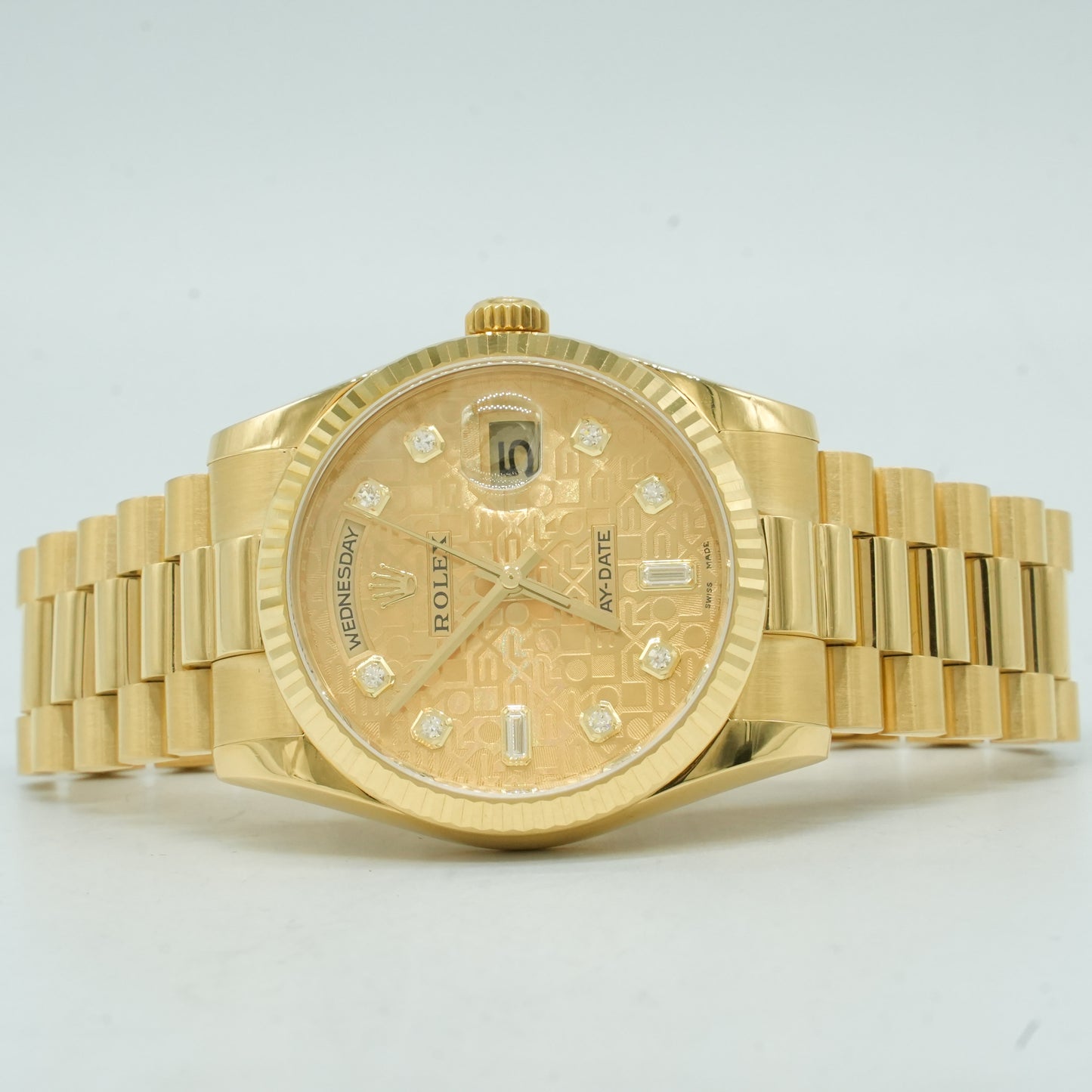 Rolex Day-Date 36mm 118238 Yellow Shell Computer/Diamond