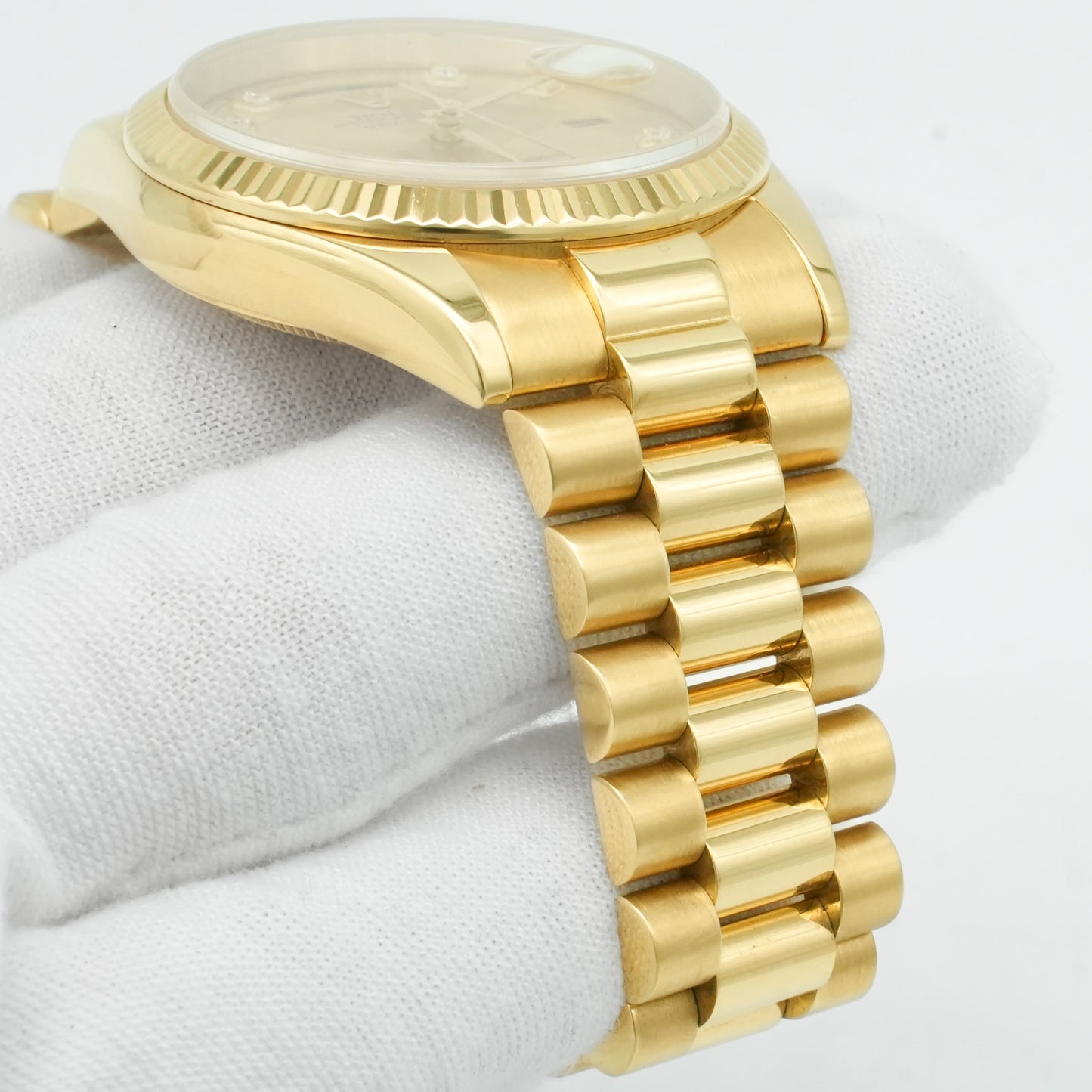ROLEX Day-Date 36mm 118238 Yellow Diamond Champagne Dial