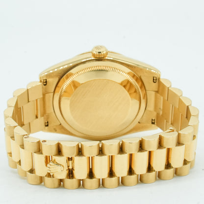 ROLEX Day-Date 36mm 118238 Yellow Diamond Champagne Dial