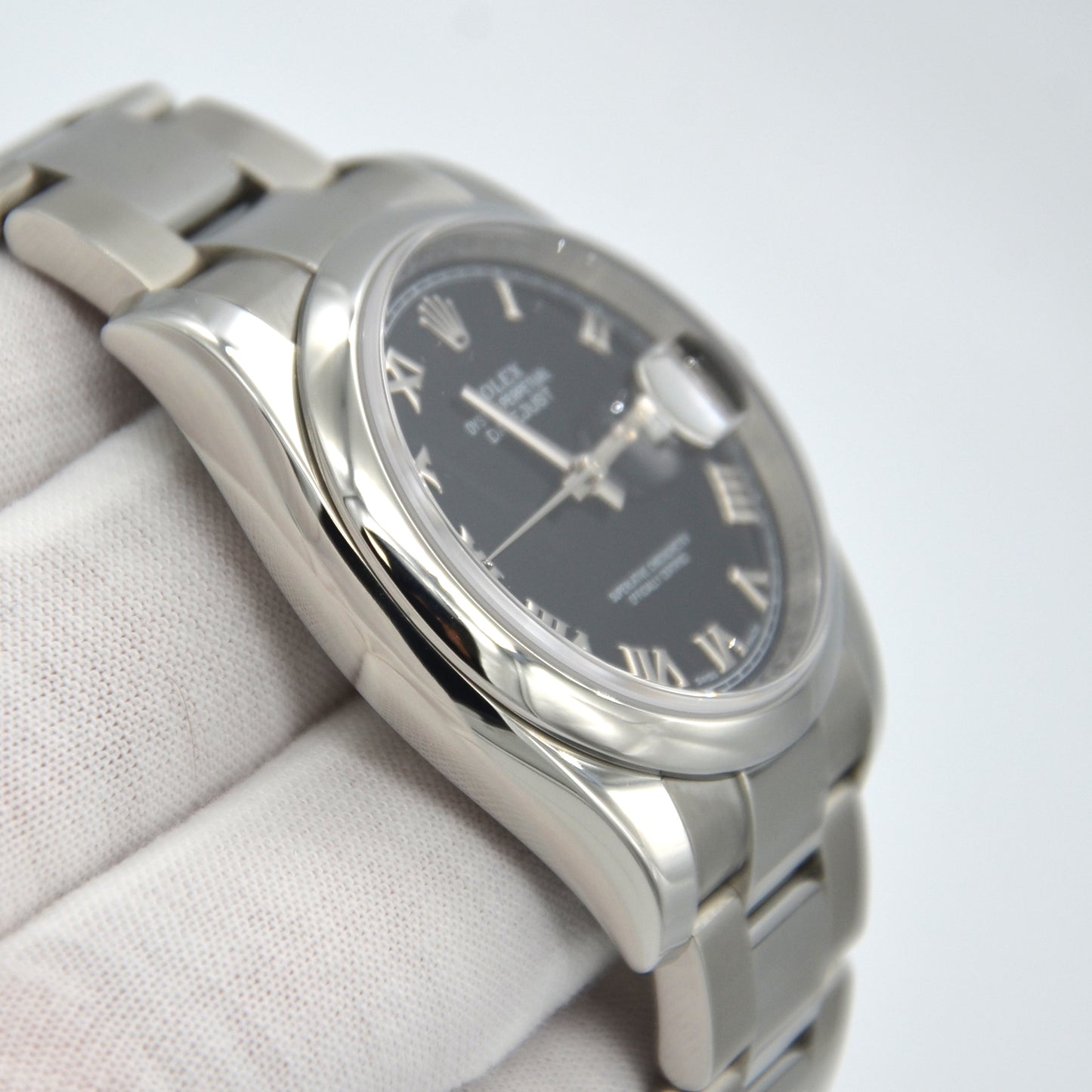 Rolex Datejust 36mm Black Roman Dial Oyster band 116200