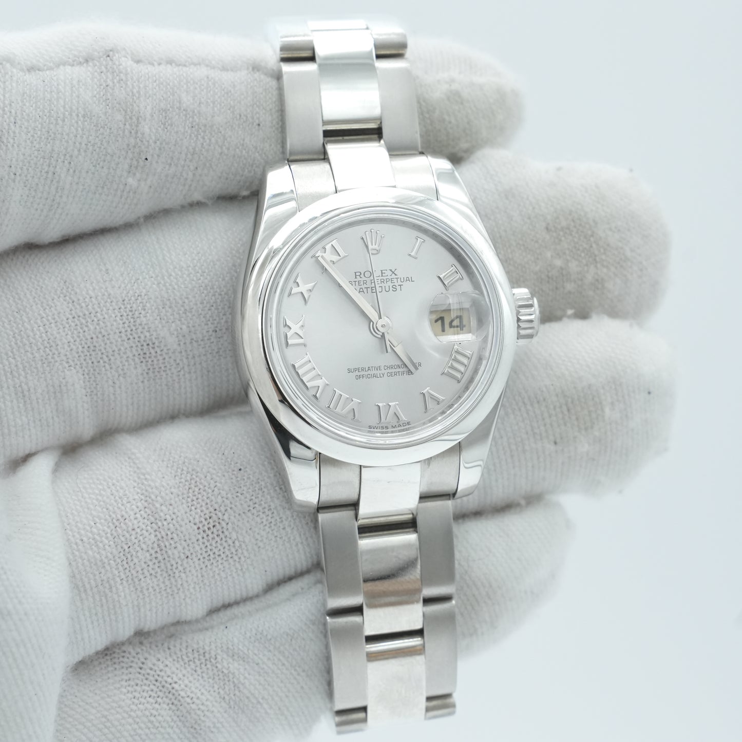 Rolex Datejust 26mm Steel Rhodium Dial Ladies 179160