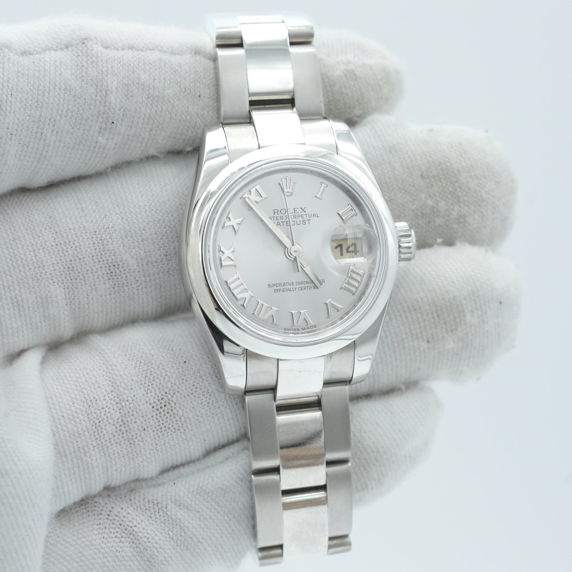 Rolex Datejust 26mm Steel Rhodium Dial Ladies 179160