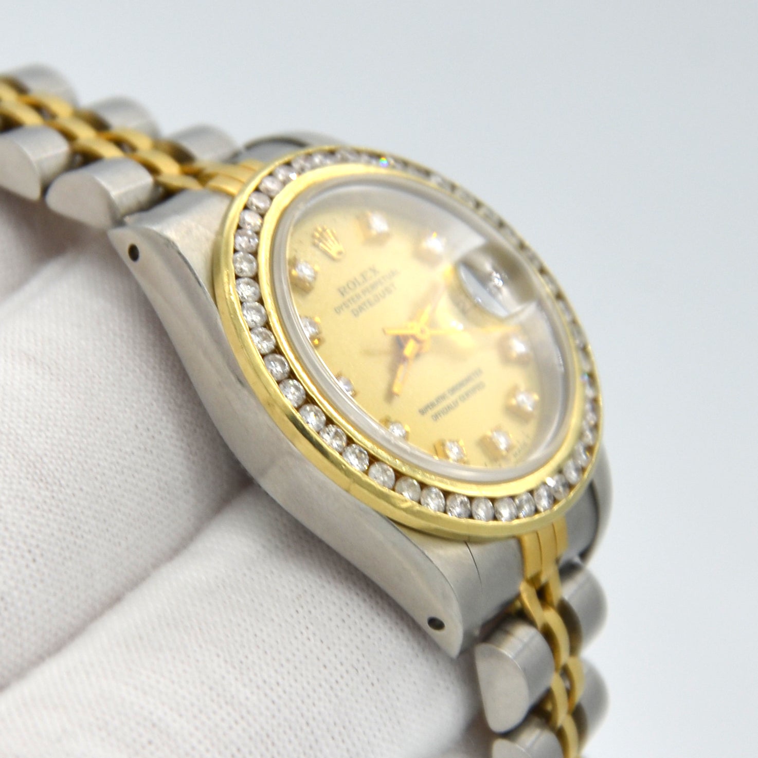 Rolex Lady-Datejust 69173 Factory Diamond Dial 18K Yellow gold Stainless Steel 26mm