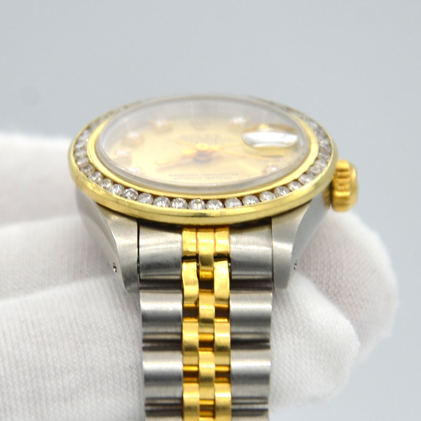 Rolex Lady-Datejust 69173 Factory Diamond Dial 18K Yellow gold Stainless Steel 26mm