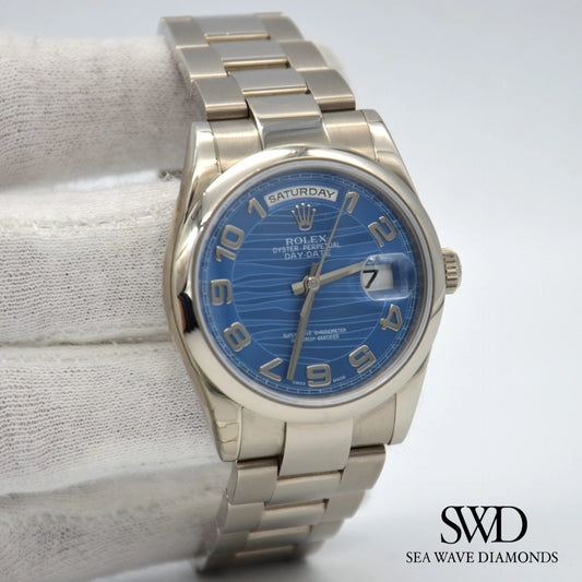 Rolex Day-Date 36 Blue Wave Dial 118209