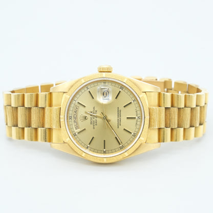 Rolex Day-Date 18078 36mm Champagne Dial 18kt Bark President