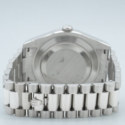 Rolex Platinum Day-Date II Ice Blue Diamond Dial 41mm 218206