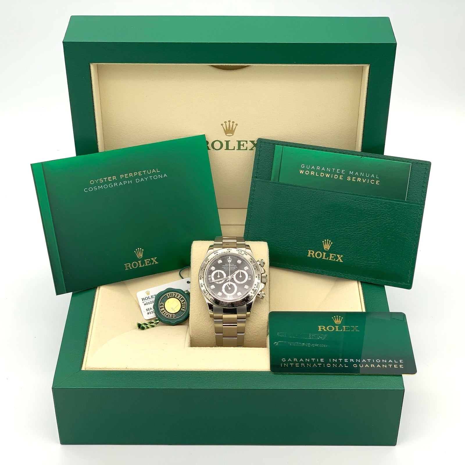 Rolex 18K White Gold 116509 40mm Daytona Cosmograph Diamond Dial