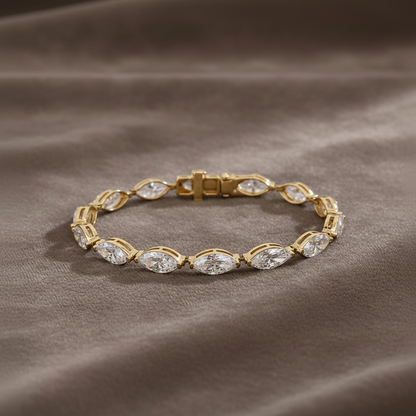 Lab Diamond Tennis Bracelet ~ BRAC10220 Marquise Cut