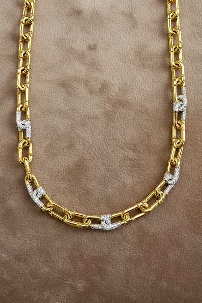 The Monarch Pave Link Bracelet~ 18K Yellow Gold 2.17 carats