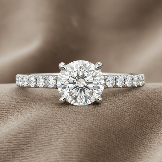"ENGR02299" Solitaire Round Diamond Engagement Ring