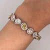 17.89CT Multi Shaped/Color Diamond Tennis Bracelet, GIA Certified Stones, set in 18K Gold