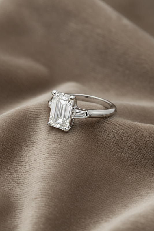 Lab Grown Diamond ENG10037~ Luna 3.00 carats Platinum