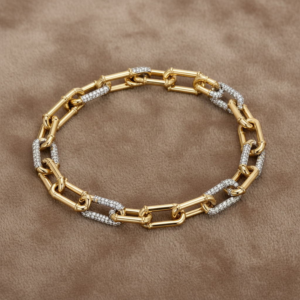 Celeste Link Bracelet~ 18K Yellow Gold 3.83 carats