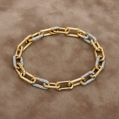 Celeste Link Bracelet~ 18K Yellow Gold 3.83 carats