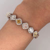 17.89CT Multi Shaped/Color Diamond Tennis Bracelet, GIA Certified Stones, set in 18K Gold