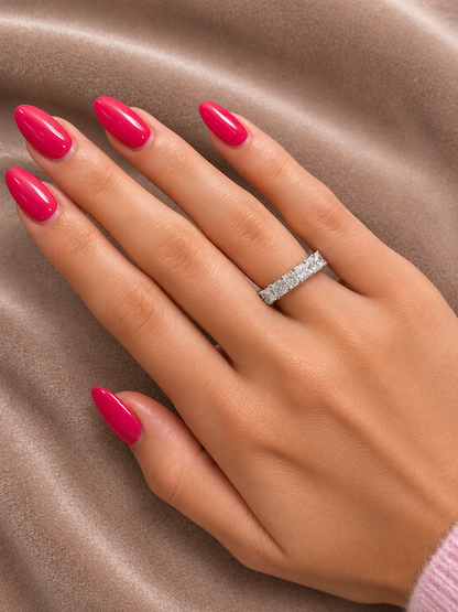 7.29 carats Lab Grown Diamond 9074690~ Radiant Cut Eternity Band