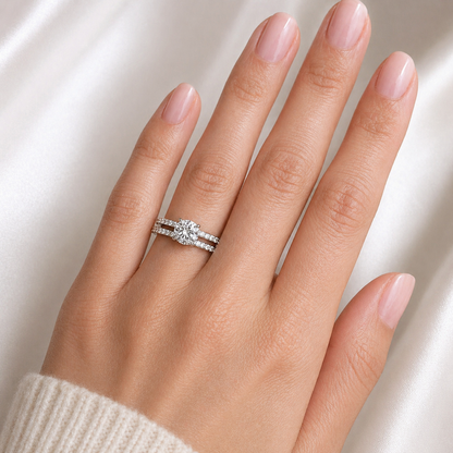 "ENGR02299" Solitaire Round Diamond Engagement Ring