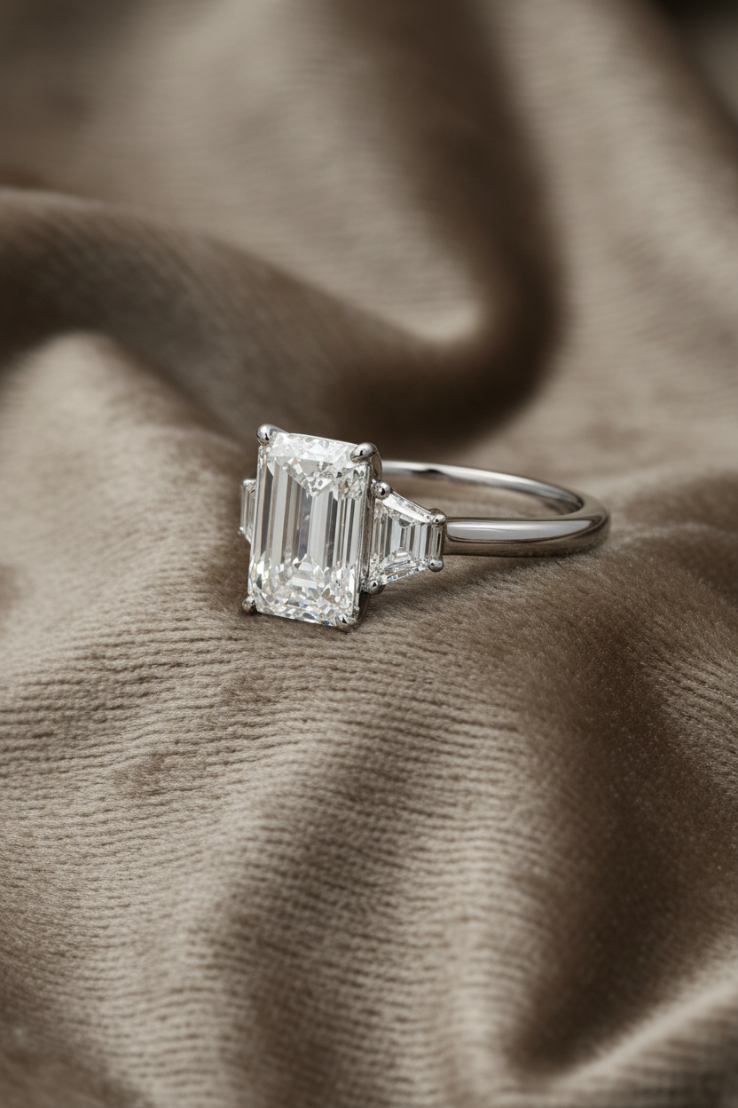 Lab Grown Diamond ENG10031 ~ Melaniee 3.10 carats Platinum
