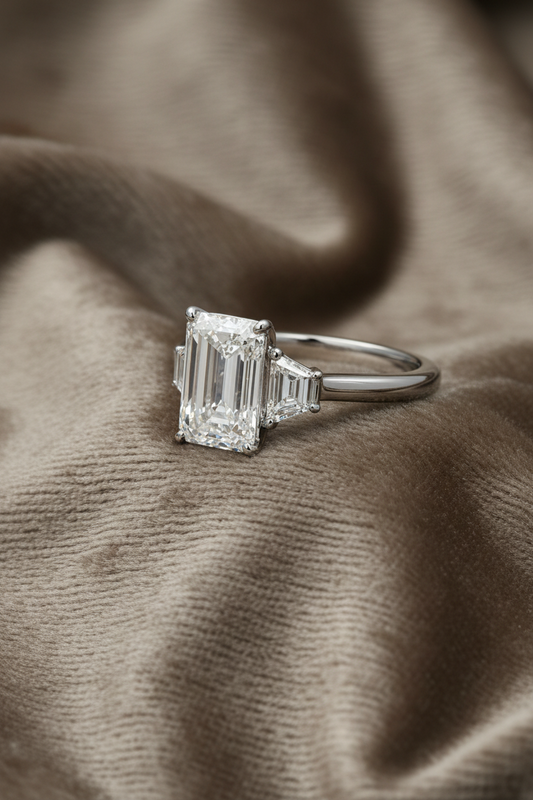 Lab Grown Diamond ENG10031 ~ Melaniee 3.10 carats Platinum