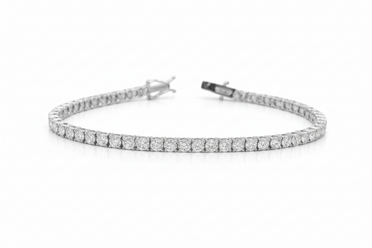 ~Lab Diamond~ BRAC10233 14K White Gold Tennis Bracelet