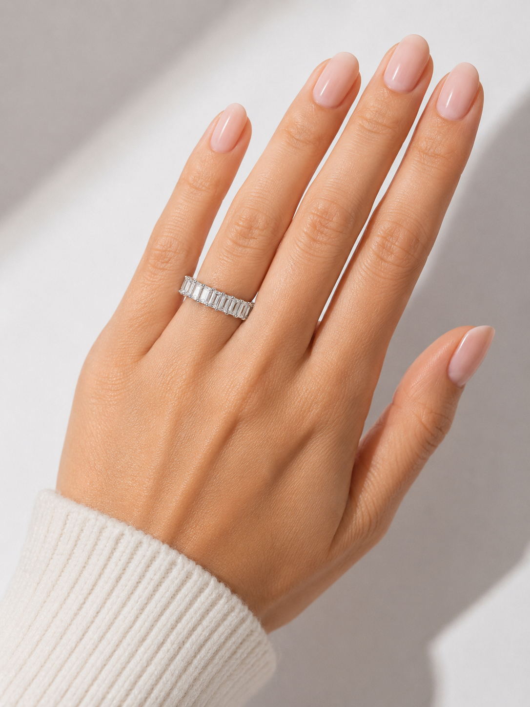 5.25 carat Lab Grown Diamond 30037~ Emerald Cut Eternity Band